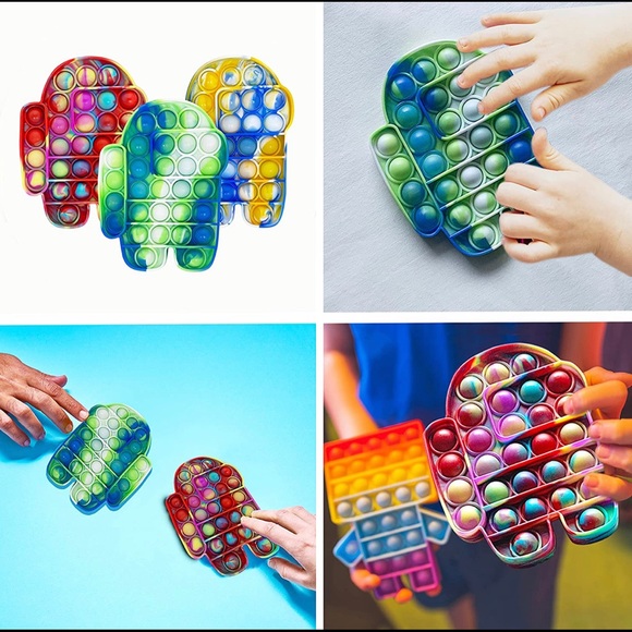 Bubble Fidget ToyPush Pop Poke Game 3 Pieces Tie - Picture 5 of 7